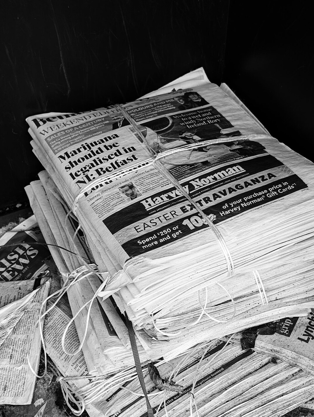 old newspaper clippings